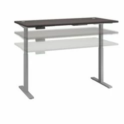 Bush Business Furniture Move 60 Series 27''-47'' Adjustable Standing Desk, Storm Gray (M6S7230SGSK)