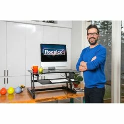 Rocelco 32" Height Adjustable Standing Desk Converter With Anti Fatigue Mat Bundle, Black (R ADRB-MAFM) 17 Rocelco 32" Height Adjustable Standing Desk Converter With Anti Fatigue Mat Bundle, Black (R ADRB-MAFM) -STAPLES Sales E88FC70A 0D1A 4DE0 BDABAA2981A8FFA0 sc7