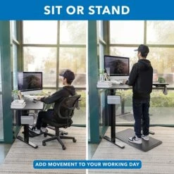 Mount-It! 28"-47"H L-Shape Electric Adjustable Height Standing Corner Desk, Black (MI-15003) -STAPLES Sales E9803122 5AC6 4B56 B8B1F9FDD4A39F21 sc7