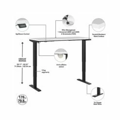 Bush Business Furniture Move 40 28"-48"H Electric Adjustable Standing Desk, White/Black (M4S4830WHBK) 12 Bush Business Furniture Move 40 28"-48"H Electric Adjustable Standing Desk, White/Black (M4S4830WHBK) -STAPLES Sales E9D4F05D A0DF 415E 861EB3198C6CC998 sc7