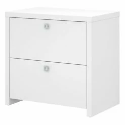 Office By Kathy Ireland® Echo Lateral File Cabinet, Pure White/Pure White (KI60102-03)