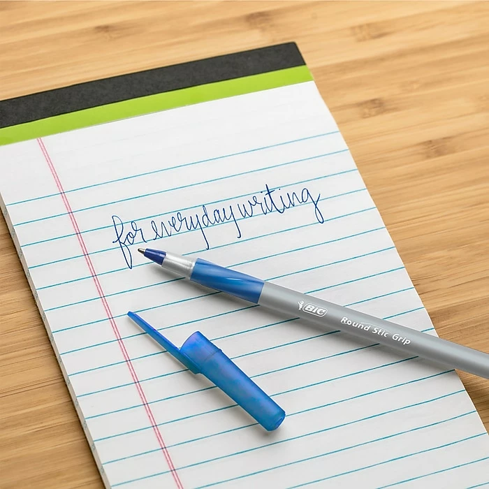 BIC Round Stic Grip Xtra Comfort Ballpoint Pens, Fine Point, Blue Ink, Dozen (13903) 5 BIC Round Stic Grip Xtra Comfort Ballpoint Pens, Fine Point, Blue Ink, Dozen (13903) - Image 3