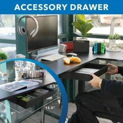 Mount-It! 28"-46"H L-Shape Electric Adjustable Height Standing Corner Desk, Black (MI-15001) 17 Mount-It! 28"-46"H L-Shape Electric Adjustable Height Standing Corner Desk, Black (MI-15001) -STAPLES Sales F9760F52 1271 4D29 92D903D89681C971 sc7