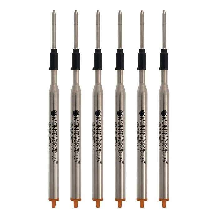 Monteverde® Medium Ballpoint Refill For Lamy Ballpoint Pens, 6/Pack, Orange 3 Monteverde® Medium Ballpoint Refill For Lamy Ballpoint Pens, 6/Pack, Orange