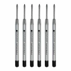 Monteverde Ballpoint Refill For Parker Ballpoint Pens, Medium Point, Black Ink, 6/Pack (P133BK)