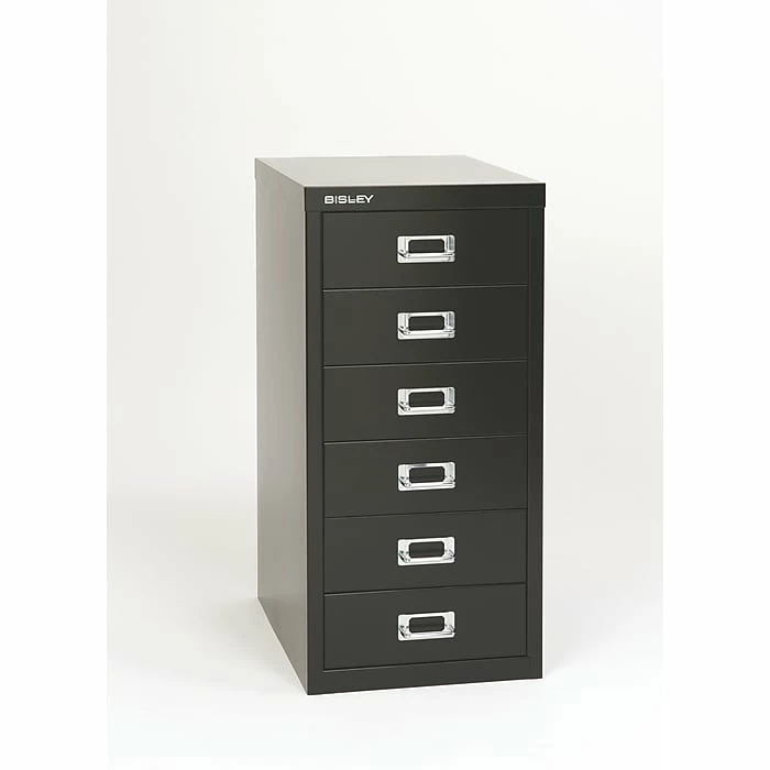 Bisley® 6-Drawer Steel Vertical File Cabinet, Black, Letter/A4 (MD6-BK) 4 Bisley® 6-Drawer Steel Vertical File Cabinet, Black, Letter/A4 (MD6-BK) - Image 2