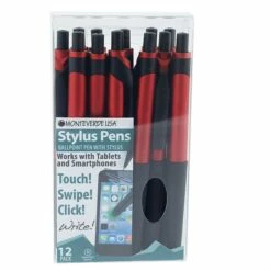 Monteverde® S-106 Clip Action One-Touch Ballpoint Pen With Front Stylus, 12/Pack, Red 5 Monteverde® S-106 Clip Action One-Touch Ballpoint Pen With Front Stylus, 12/Pack, Red -STAPLES Sales m000102899 sc7