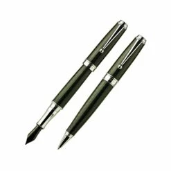 Monteverde® Invincia™ Deluxe Ballpoint And Fountain Pen Set, Chrome