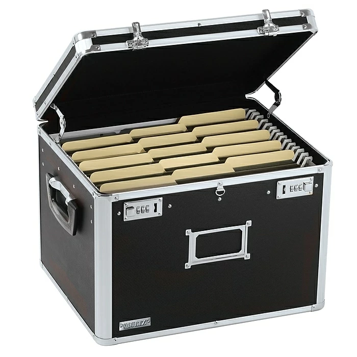 Vaultz Aluminum Locking File Chest, Letter/Legal, Black (VZ00634) 3 Vaultz Aluminum Locking File Chest, Letter/Legal, Black (VZ00634)