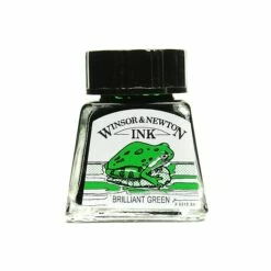 Winsor And Newton Drawing Inks Brilliant Green 14 Ml 46 [Pack Of 4]