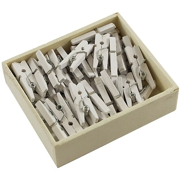 JAM Paper® Wood Clip Clothespins, Small 7/8 Inch, White Clothes Pins, 50/Pack (2230717360) 3 JAM Paper® Wood Clip Clothespins, Small 7/8 Inch, White Clothes Pins, 50/Pack (2230717360)