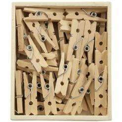 JAM Paper® Wood Clip Clothespins, Small 7/8 Inch, Natural Brown Clothes Pins, 50/Pack (3230717359) -STAPLES Sales m002637316 sc7