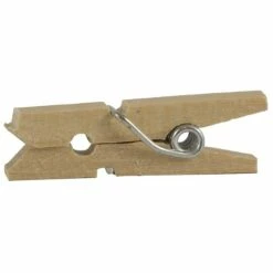JAM Paper® Wood Clip Clothespins, Small 7/8 Inch, Natural Brown Clothes Pins, 50/Pack (3230717359) -STAPLES Sales m002637317 sc7