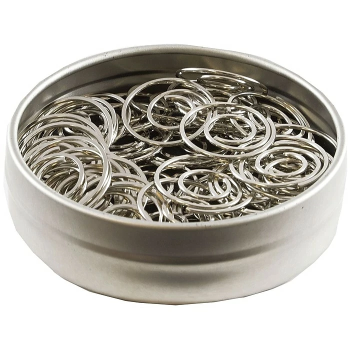 JAM Paper Circular Small Paper Clips, Silver, 50/Pack (321814885) 4 JAM Paper Circular Small Paper Clips, Silver, 50/Pack (321814885) - Image 2