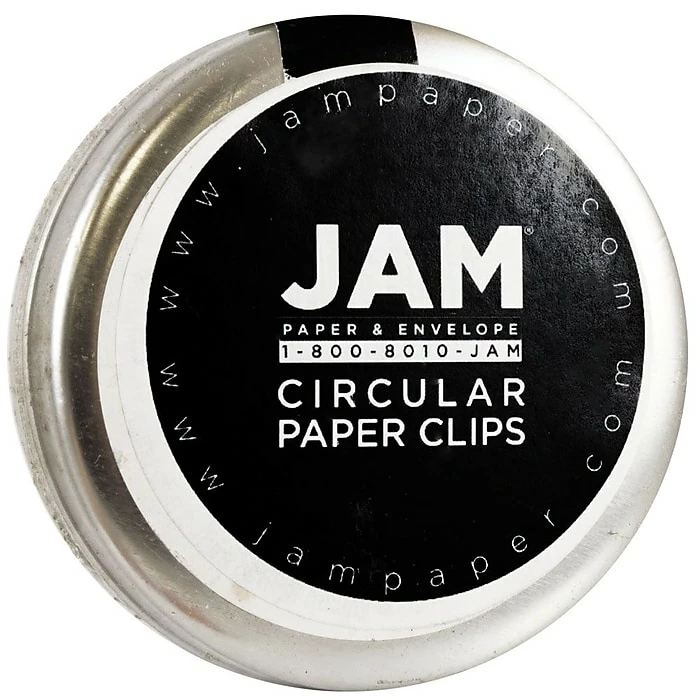 JAM Paper Circular Small Paper Clips, Silver, 50/Pack (321814885) 6 JAM Paper Circular Small Paper Clips, Silver, 50/Pack (321814885) - Image 4