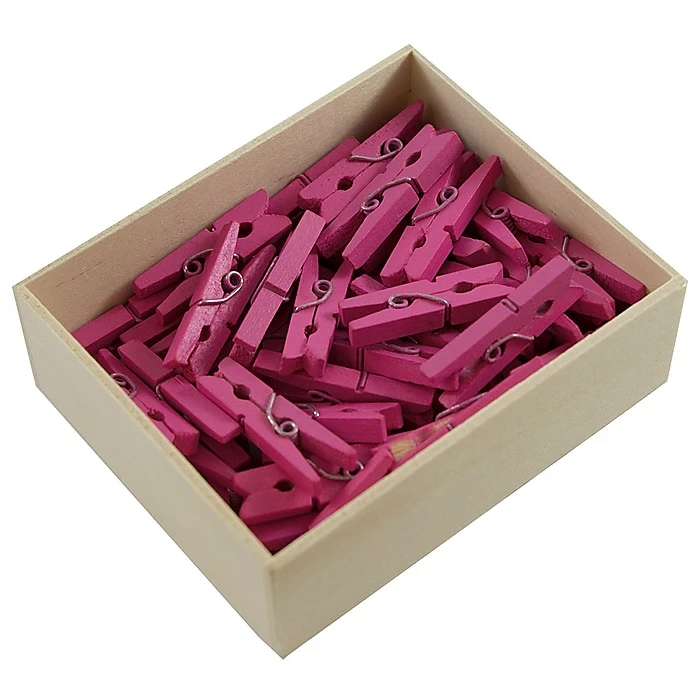 JAM Paper® Wood Clip Clothespins, Medium 1 1/8 Inch, Fuchsia Pink Clothes Pins, 50/Pack (230729149) 3 JAM Paper® Wood Clip Clothespins, Medium 1 1/8 Inch, Fuchsia Pink Clothes Pins, 50/Pack (230729149)