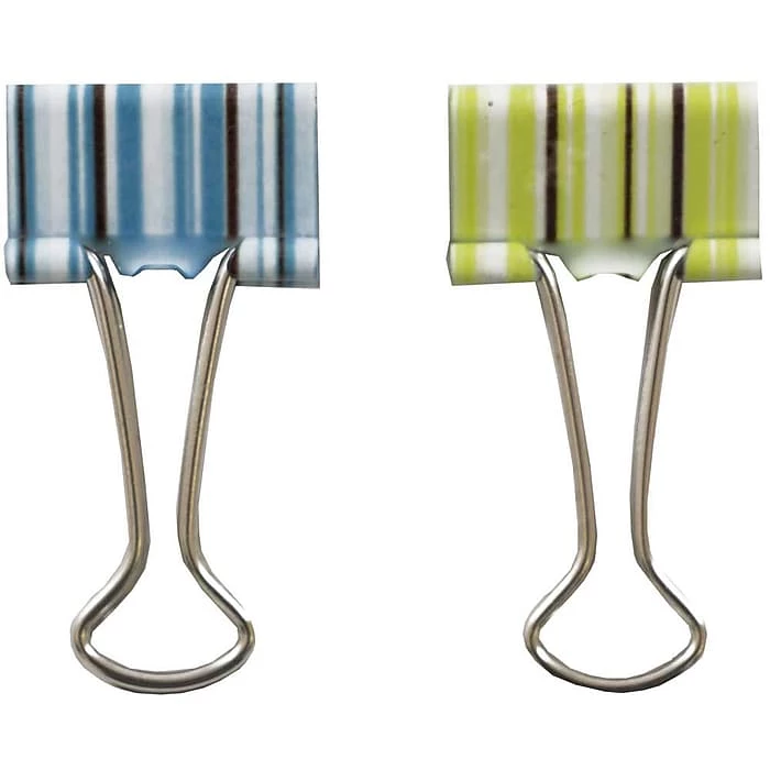 JAM Paper® Colorful Binder Clips, Small, 3/4 Inch (19mm), Green And Blue Design Binderclips, 10/Pack (336128839) 4 JAM Paper® Colorful Binder Clips, Small, 3/4 Inch (19mm), Green And Blue Design Binderclips, 10/Pack (336128839) - Image 2
