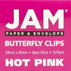 JAM Paper® Colorful Butterfly Paper Clips, Pink Paperclips, 15/Pack (332BYFU) 11 JAM Paper® Colorful Butterfly Paper Clips, Pink Paperclips, 15/Pack (332BYFU) -STAPLES Sales m002870141 sc7