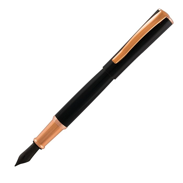 Monteverde Impressa Fountain Pen, Fine Nib, Black With Rose Gold (MV29862) 3 Monteverde Impressa Fountain Pen, Fine Nib, Black With Rose Gold (MV29862)