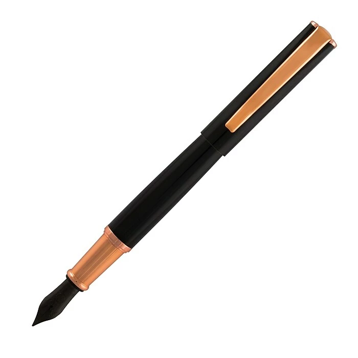 Monteverde Impressa Fountain Pen, Fine Nib, Black With Rose Gold (MV29862) 4 Monteverde Impressa Fountain Pen, Fine Nib, Black With Rose Gold (MV29862) - Image 2