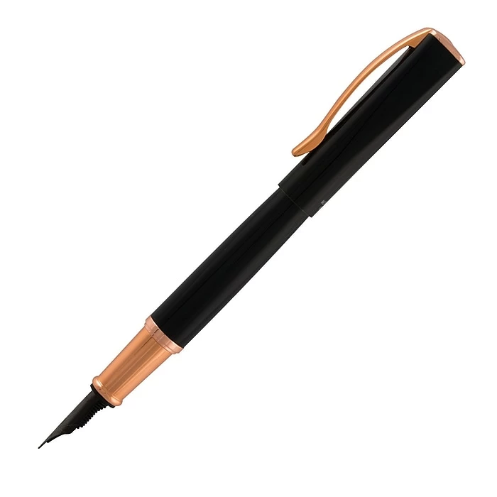 Monteverde Impressa Fountain Pen, Stub Nib, Black With Rose Gold (MV29864) 5 Monteverde Impressa Fountain Pen, Stub Nib, Black With Rose Gold (MV29864) - Image 3