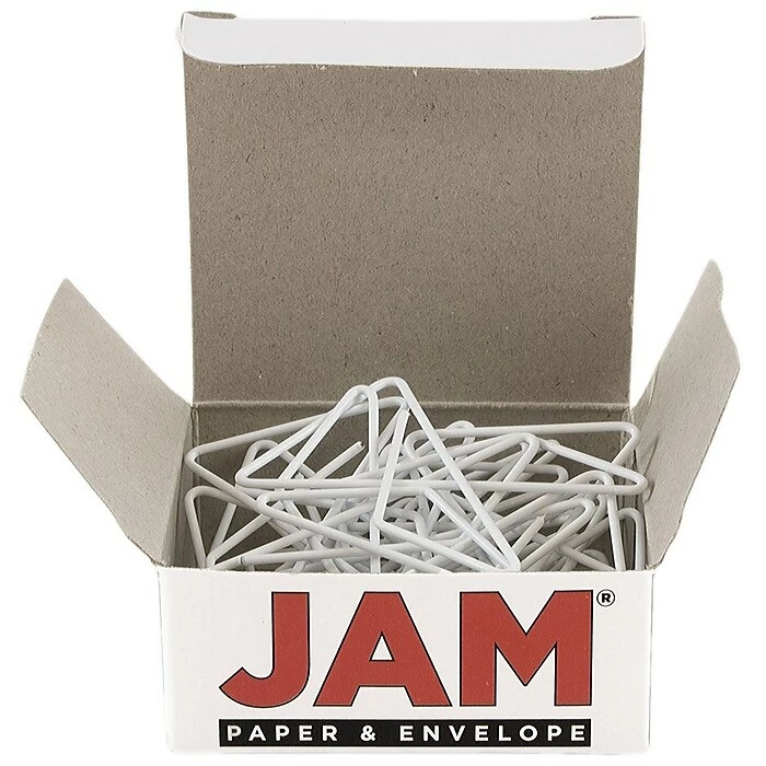 JAM Paper® Colorful Butterfly Paper Clips, White Paperclips, 15/Pack (332BYWH) 4 JAM Paper® Colorful Butterfly Paper Clips, White Paperclips, 15/Pack (332BYWH) - Image 2