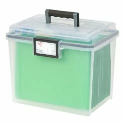 IRIS WeatherPro Portable File Box, Letter Size, Clear, 4/Pack (110350) 9 IRIS WeatherPro Portable File Box, Letter Size, Clear, 4/Pack (110350) -STAPLES Sales m003164747 sc7