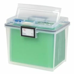 IRIS WeatherPro Portable File Box, Letter Size, Clear, 4/Pack (110350) 11 IRIS WeatherPro Portable File Box, Letter Size, Clear, 4/Pack (110350) -STAPLES Sales m003164749 sc7