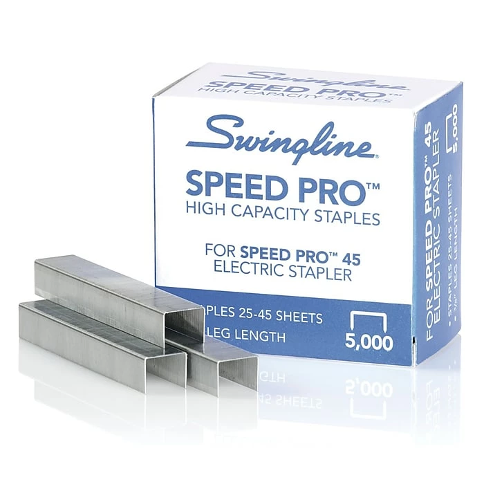 Swingline® Speed Pro™ High Capacity Staples, 3/8" Length, 210/Per Strip, 5,000/Per Box (35465) 3 Swingline® Speed Pro™ High Capacity Staples, 3/8" Length, 210/Per Strip, 5,000/Per Box (35465)