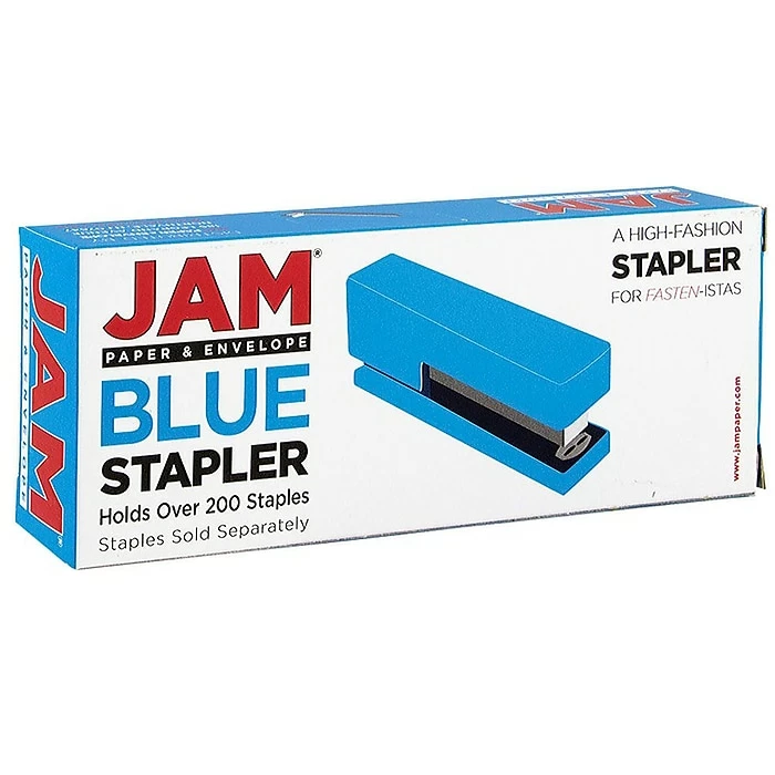 JAM Paper Modern Desk Stapler, Blue (337BU) 6 JAM Paper Modern Desk Stapler, Blue (337BU) - Image 4