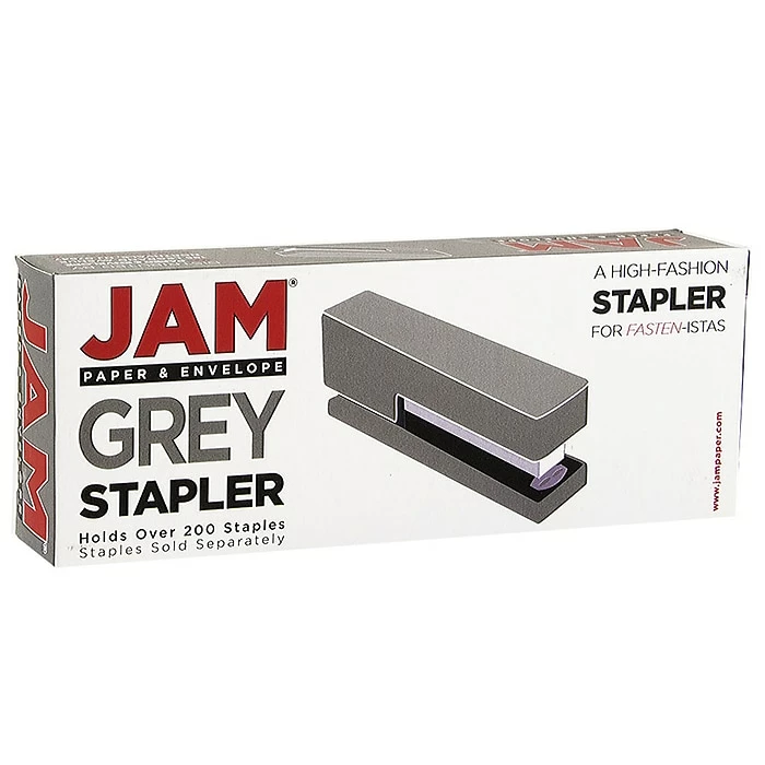 JAM Paper® Modern Desk Stapler, Grey, Sold Individually (337GY) 6 JAM Paper® Modern Desk Stapler, Grey, Sold Individually (337GY) - Image 4