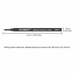 Schmidt 888 Safety Ceramic Rollerball Plastic Tube Refill, Fits Universal Pens, Fine, Blue, 2 Pack (SC58109) -STAPLES Sales m003909887 sc7