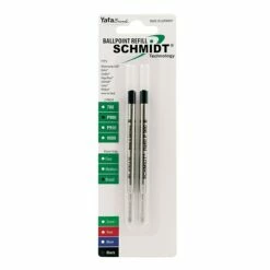Schmidt P900 Ballpoint TC Ball Parker Style Refill, Fits Parker Ballpoint Pens, Fine, Blue, 2 Pack (SC58140)