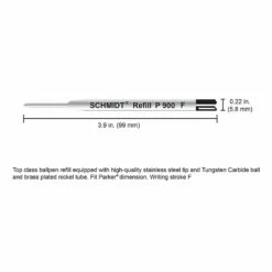 Schmidt P900 Ballpoint TC Ball Parker Style Refill, Fits Parker Ballpoint Pens, Fine, Black, 2 Pack (SC58139) 9 Schmidt P900 Ballpoint TC Ball Parker Style Refill, Fits Parker Ballpoint Pens, Fine, Black, 2 Pack (SC58139) -STAPLES Sales m003909988 sc7