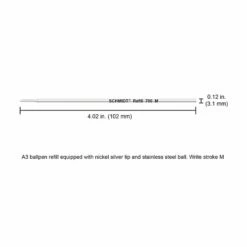 Schmidt 700 A3 Ballpoint Refill, Medium, Black, 2 Pack (SC58152) -STAPLES Sales m003910025 sc7