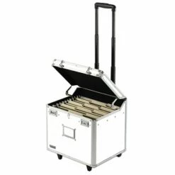 Vaultz®, Locking Mobile Business Case, Letter, White (VZ00381)