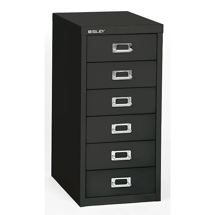 Bisley® 6-Drawer Steel Vertical File Cabinet, Black, Letter/A4 (MD6-BK) 3 Bisley® 6-Drawer Steel Vertical File Cabinet, Black, Letter/A4 (MD6-BK)