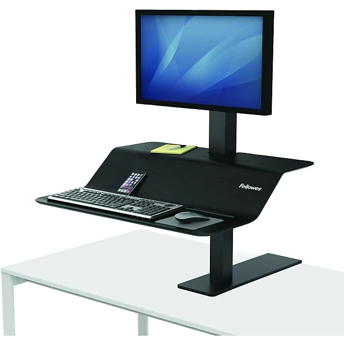 Fellowes Lotus VE Sit-Stand Single Workstation, Black (2750862) 3 Fellowes Lotus VE Sit-Stand Single Workstation, Black (2750862)