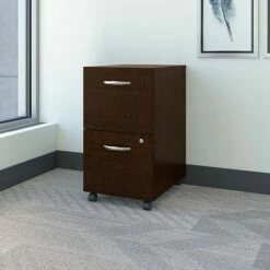 Bush Business Furniture Westfield 2 Drawer Mobile File Cabinet, Mocha Cherry (WC12952) 11 Bush Business Furniture Westfield 2 Drawer Mobile File Cabinet, Mocha Cherry (WC12952) -STAPLES Sales m007060475 sc7