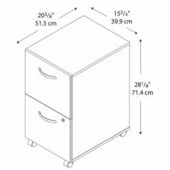 Bush Business Furniture Westfield 2 Drawer Mobile File Cabinet, Hansen Cherry (WC24452) 14 Bush Business Furniture Westfield 2 Drawer Mobile File Cabinet, Hansen Cherry (WC24452) -STAPLES Sales m007061332 sc7