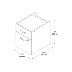 Bush Business Furniture Westfield 2 Drawer 3/4 Pedestal, Light Oak, Assembled (WC60390SU) 8 Bush Business Furniture Westfield 2 Drawer 3/4 Pedestal, Light Oak, Assembled (WC60390SU) -STAPLES Sales m007061336 sc7