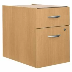 Bush Business Furniture Westfield 2 Drawer 3/4 Pedestal, Light Oak, Assembled (WC60390SU)