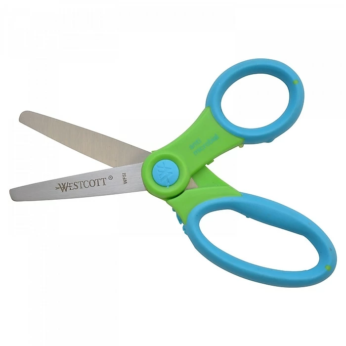 Westcott For Kids 5" Stainless Steel Kid's Scissors, Pointed Tip, Assorted Colors, 4/Bundle (ACM14596) 5 Westcott For Kids 5" Stainless Steel Kid's Scissors, Pointed Tip, Assorted Colors, 4/Bundle (ACM14596) - Image 3