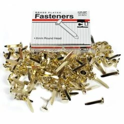 Charles Leonard Brass-Plated Paper Fasteners 3/4", Brass, 1800 Fasteners/Bundle (CHL3RBP)