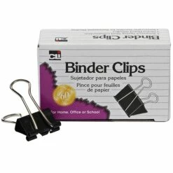 Charles Leonard Binder Clip, Large, 9/Bundle (CHLBC10-10)