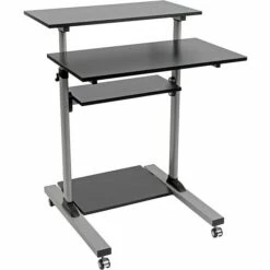 Tripp Lite Rolling Standing Desk/Workstation On Wheels, Height Adjustable, Mobile
