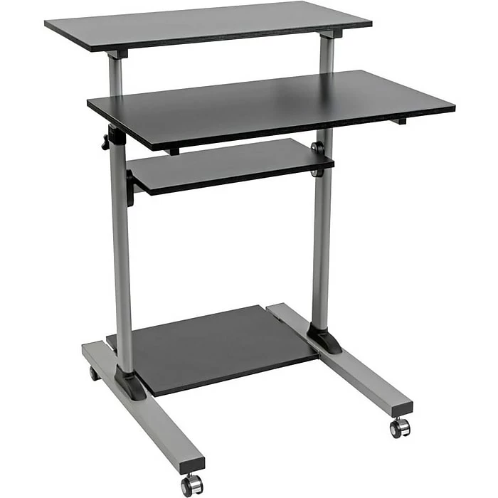 Tripp Lite Rolling Standing Desk/Workstation On Wheels, Height Adjustable, Mobile 3 Tripp Lite Rolling Standing Desk/Workstation On Wheels, Height Adjustable, Mobile