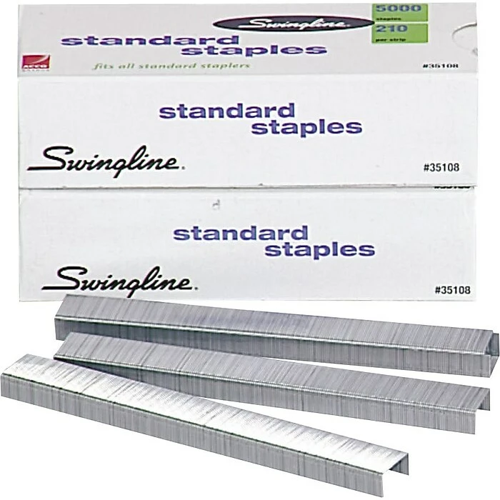 Swingline® Standard Staples, 1/4" Length, 210 Per Strip, 5,000/Per Box, 5/Box (35101S) 4 Swingline® Standard Staples, 1/4" Length, 210 Per Strip, 5,000/Per Box, 5/Box (35101S) - Image 2
