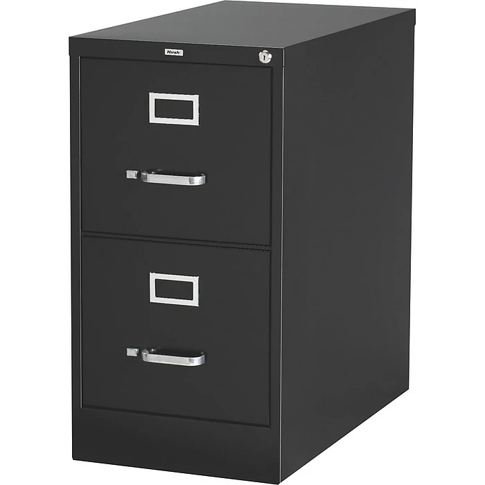 25" Deep Vertical File Cabinet, Letter, 2-Drawer, Black 3 25" Deep Vertical File Cabinet, Letter, 2-Drawer, Black