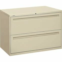 HON Brigade® 700 Series Lateral File, 2-Drawer, 28-3/8Hx42Wx19-1/4"D, Putty